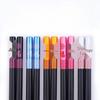 Ruhan Non-Slip Cartoon Alloy Chopsticks - Five Blessings Design