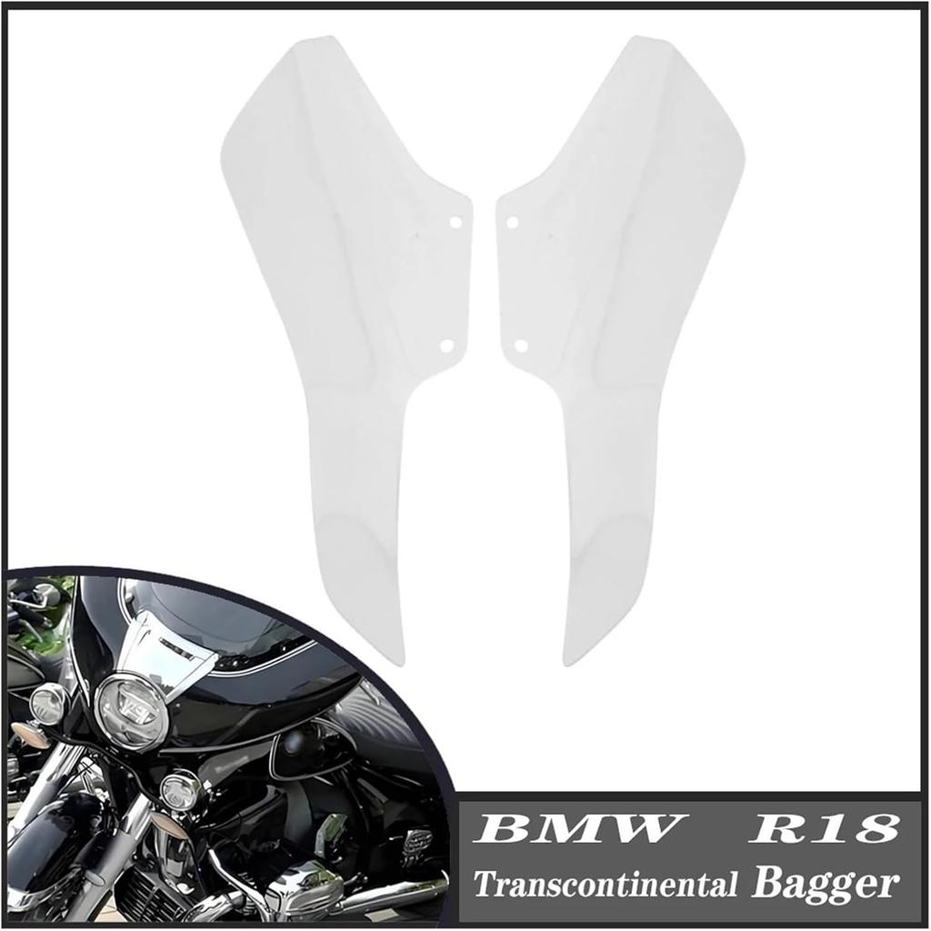 Compatible with BMW R 18 B R18B Bagger R18 Transcontinental 2021 2022 2023 2024 Motorcycle Wind Deflector Leg Protector Side Fairing Windshi(Smoke)