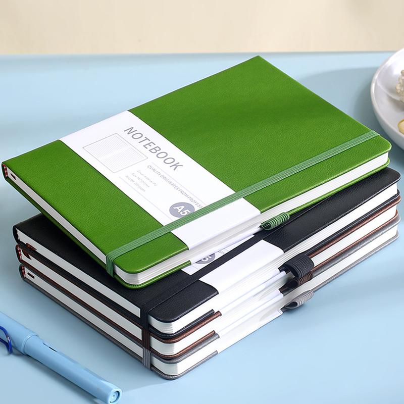 Minimalist Strap Notebook Mini Cute Student Notebook Business Notebook Schedule Book Thickened Pu Leather Cover Diary Notebook
