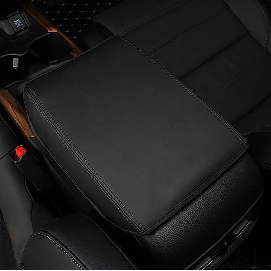 BEERTE Central Console Armrest Box Fit for Honda CRV 2017 2018 2019 2020 2021 2022 Cover Car Armrest Cover Auto Center Console Pad(Black with Black