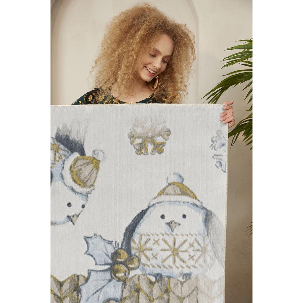 Dekorativer rutschfester Kinderteppich mit Vogelmuster, spezielles Design, dünner, waschbarer Teppich