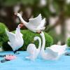Artistic White Bird Model Decorative Miniature Figurine For Home Office Desktop Decors Or Garden Landscape Ornaments