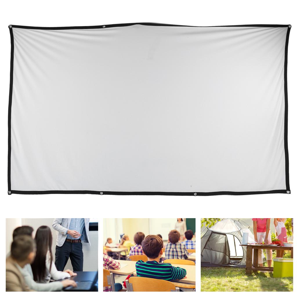 16:9 Projection Curtain Portable Projector Screen Video Movie Indoor Outdoor for Home