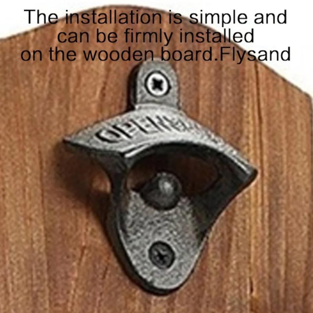 Wall Mounted Bottle Opener Vintage Zinc Alloy Beer Opener Creative Kitchen Bar Tool Home Decor