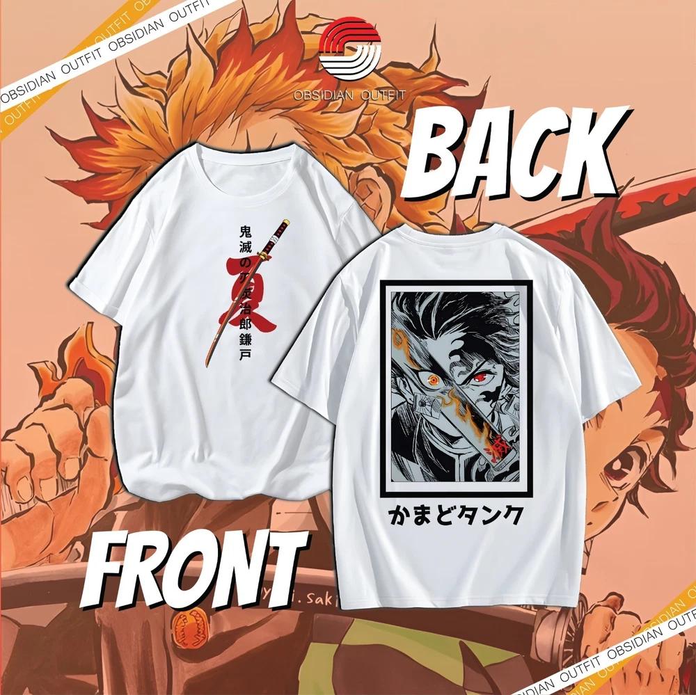 Tanjiro TShirt Demon Slayer Kimetsu No Yaiba Anime Graphic Tee Japanese Katana M