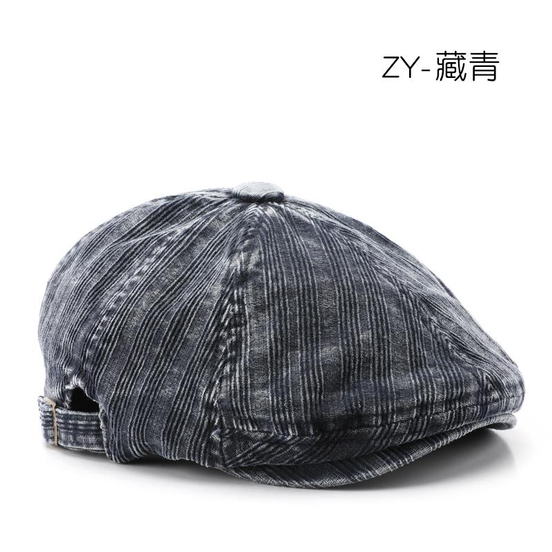 Women's Washed Corduroy Denim Forward Cap, Outdoor Men's Sun Hat, Painter's Hat, Beret