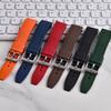 New Design Straight End Plane Vulcanized FKM Rubber Watch Strap 18mm 19mm 21mm 20mm 22mm 23mm 24mm Quick Release Watchbands