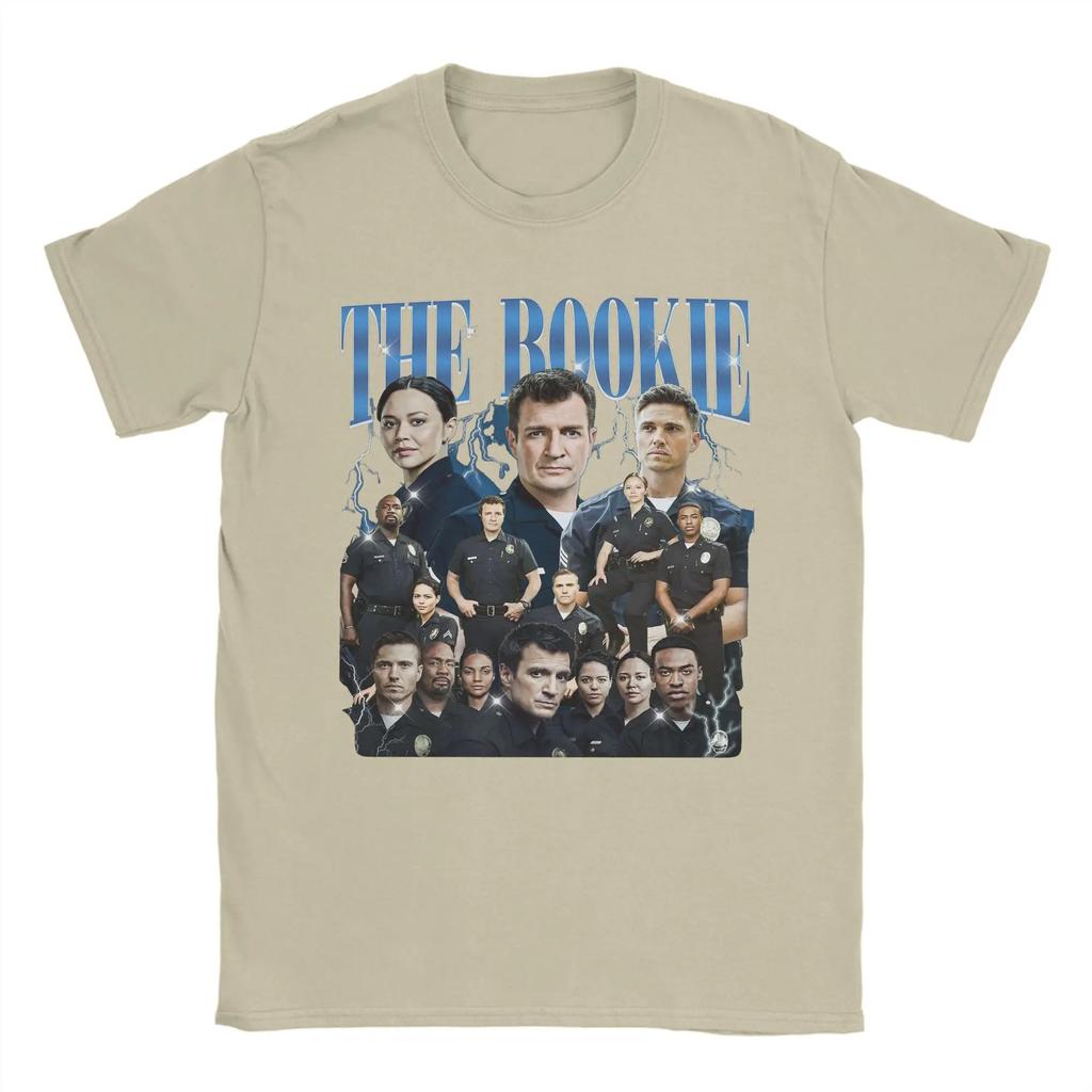The Rookie TV-Serie T-Shirt für Herren Vintage Baumwolle T-Shirt Rundhalsausschnitt Kurzarm T-Shirt Sommer Oberteile