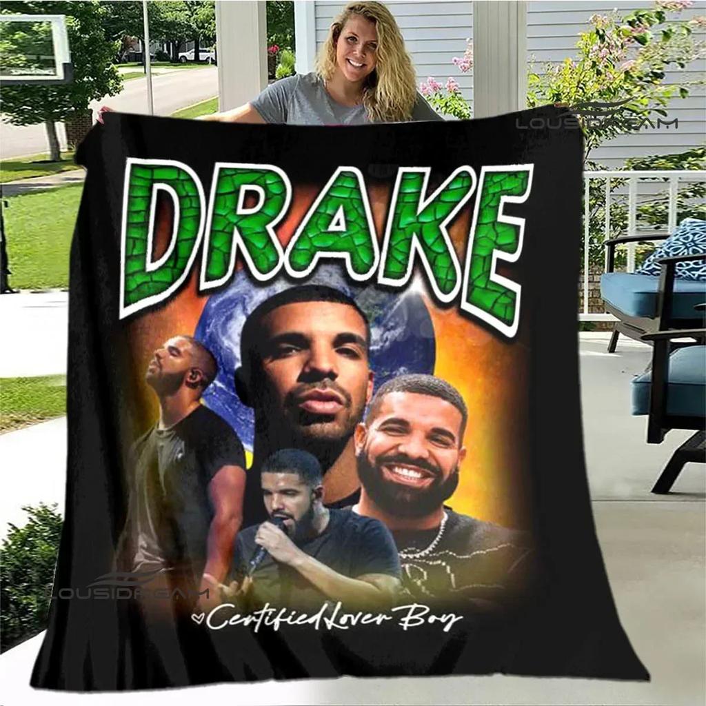 3D Rapper Drake Printed blankets picnic blanket Warm Flannel blankets Soft and comfortable blanket bed linings Birthday Gift
