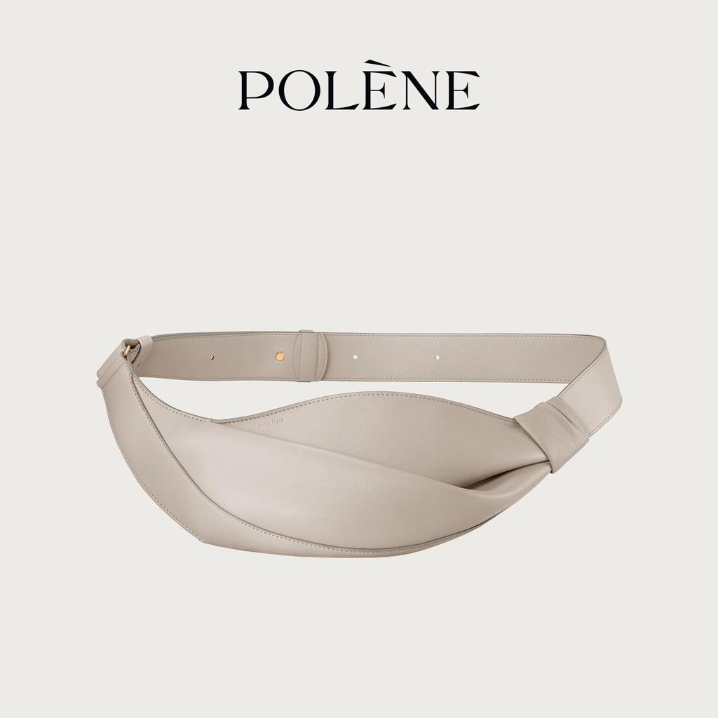 Sommerausgabe: Polene Croissant Rindsleder Umhängetasche—Geräumige Damen Schultertasche