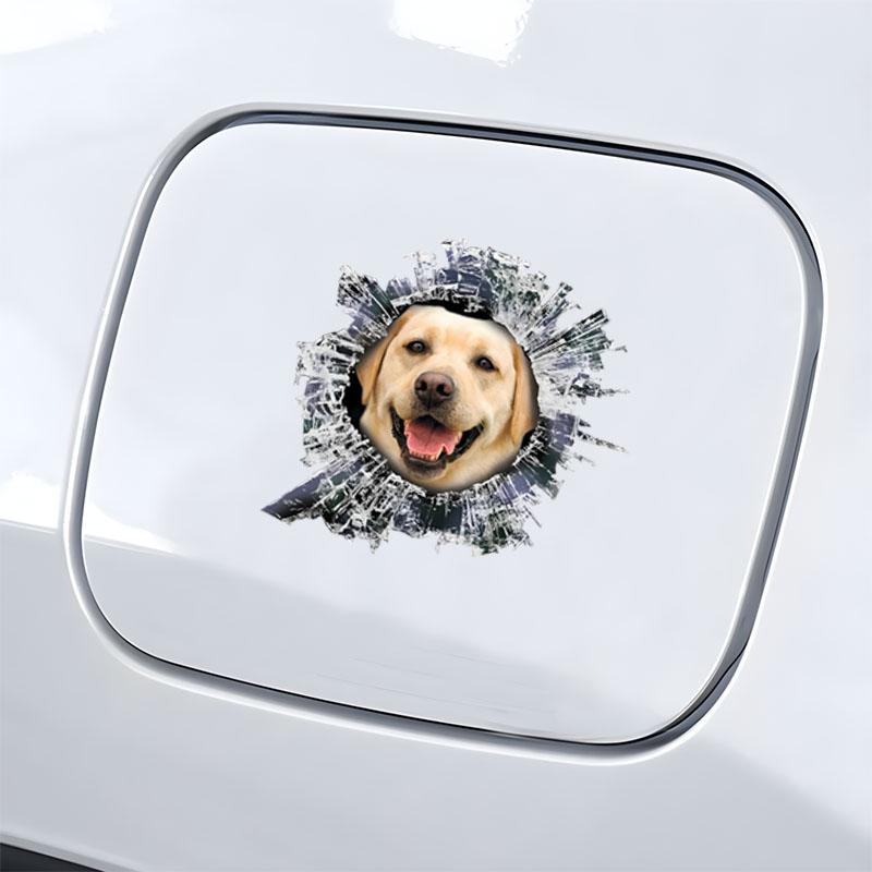 Labrador Car Stickers Scratch Blocking Self-Adhesive Waterproof Decal, Used for Car, Laptop, Motorcycle, Van, RV