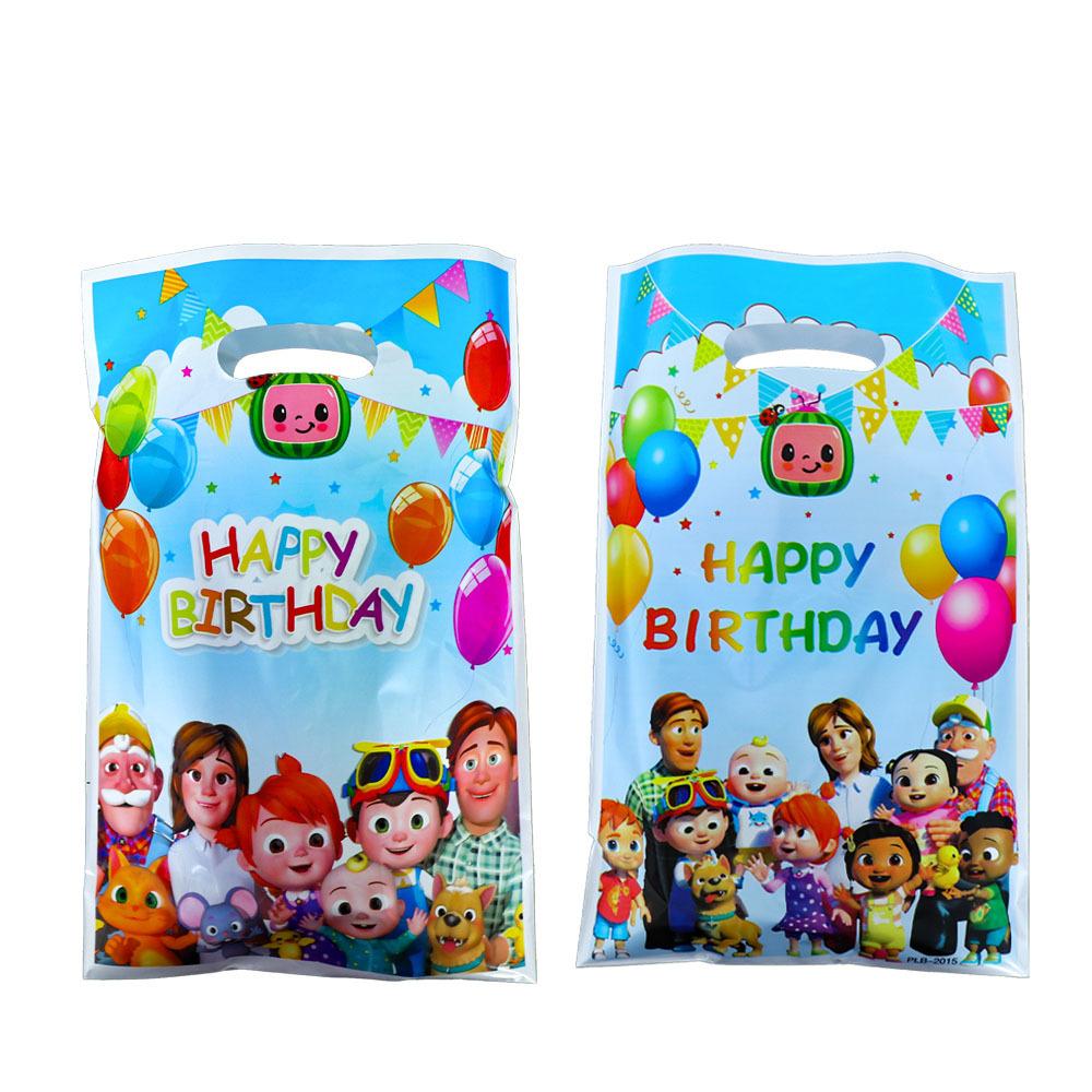 Cocomelon Party Decoration Tableware Set Birthday Party Supplies Favors Gifts Tablecloth Napkins Plates Cups Gift Bags