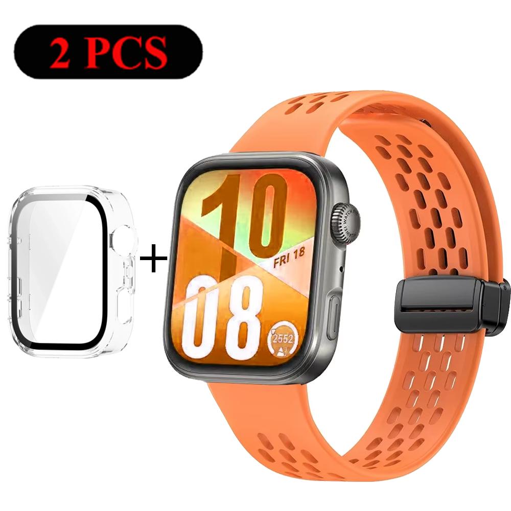 Armband+Hülle Silikonband für Huawei Watch Fit 4 Pro Fit 4 Bequemes Armband für Huawei Watch Fit 3 Atmungsaktives PC-Gehäuse