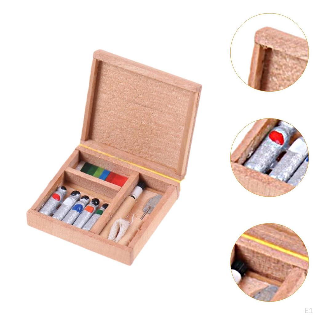 Miniaturowe Akcesoria do Domku dla Lalek Drewniane Meble Balkon Patio Artykuły do Domku dla Lalek Zabawka