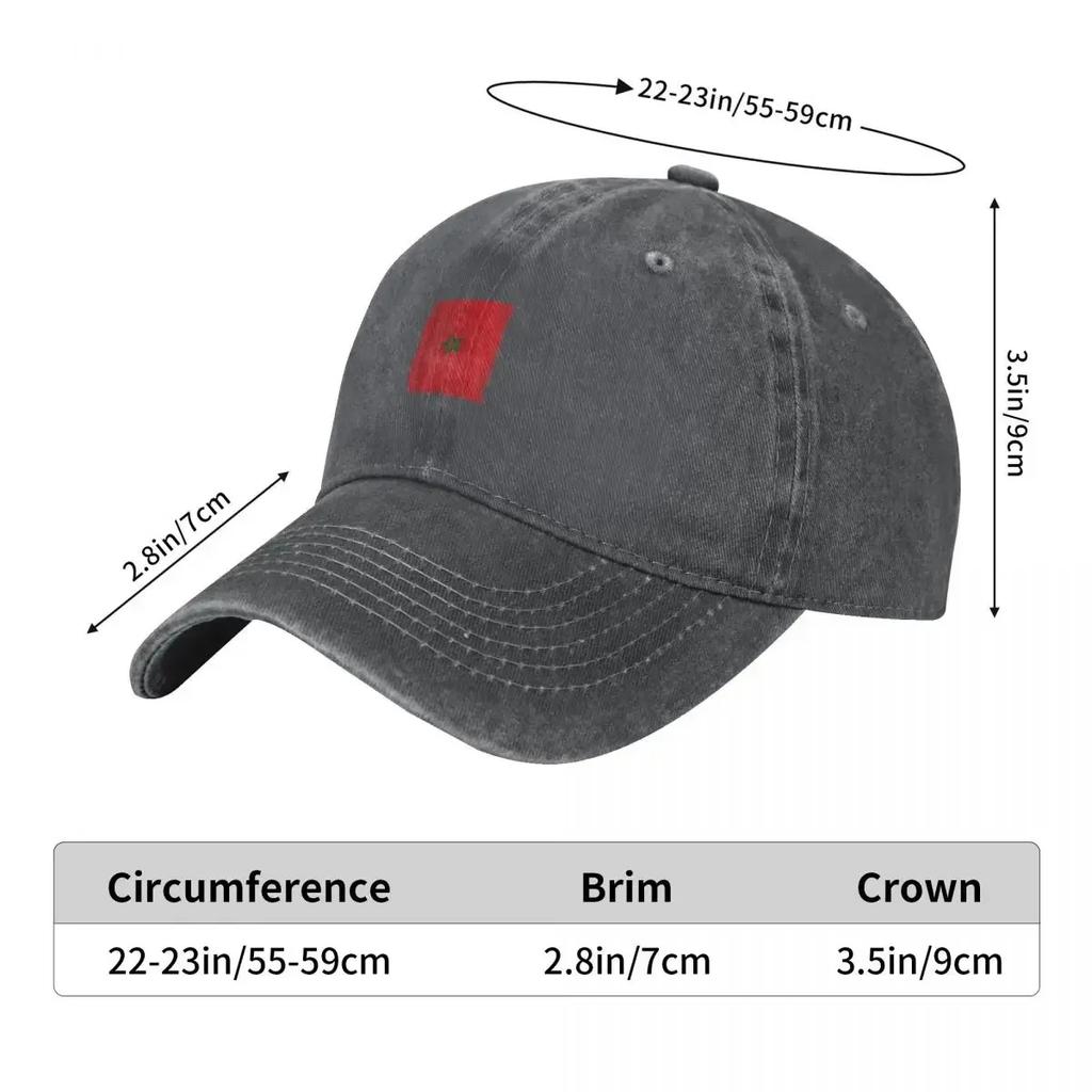 Moroccan Morocco Flag Soccer and General SportsCap Baseball Cap New In The Hat Military Tactical Cap Hats For Women Men's