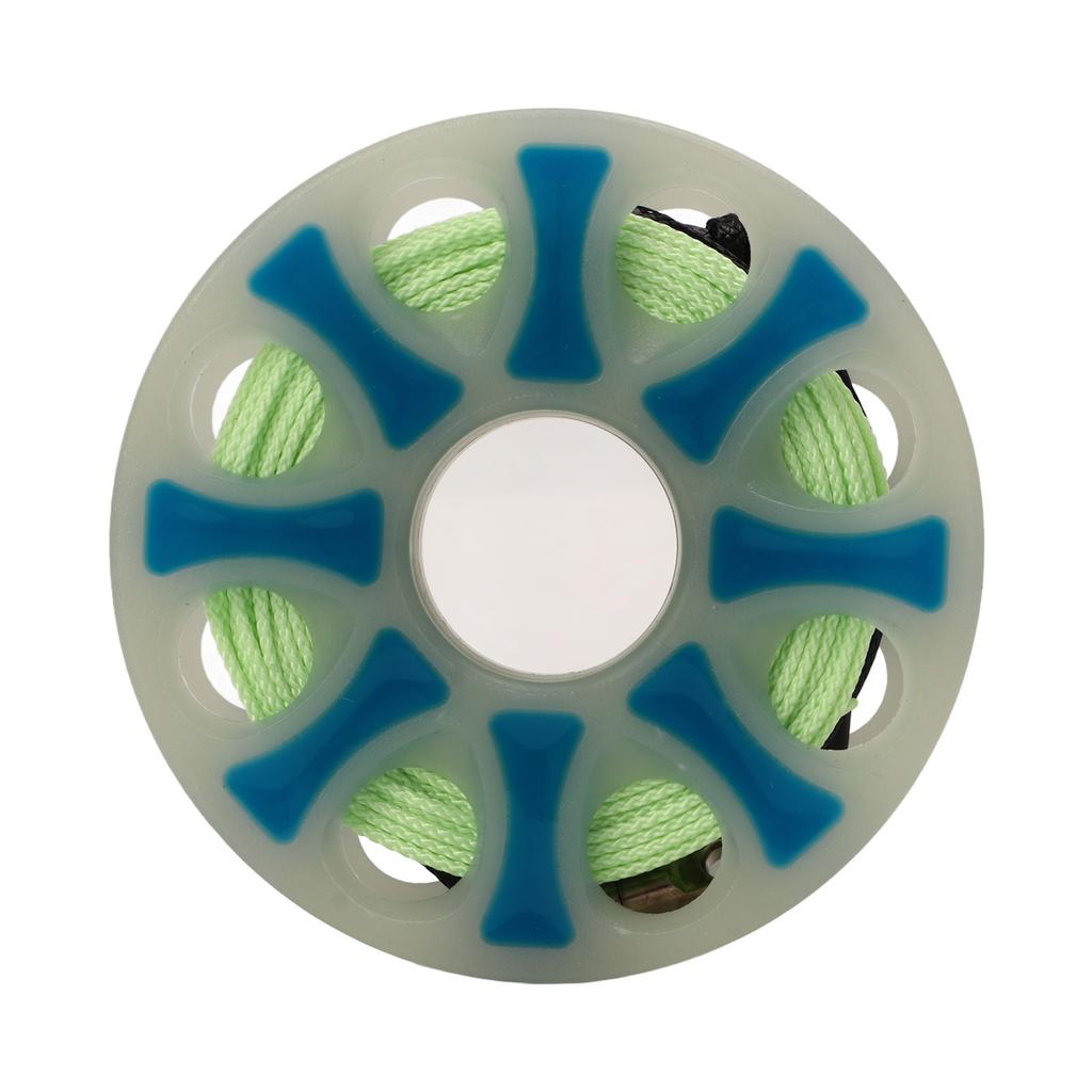 Finger Reel Diving Spool 30m Polyester Fiber Night Reflective Flat Line Lightweight Durable Diving Finger Reel with