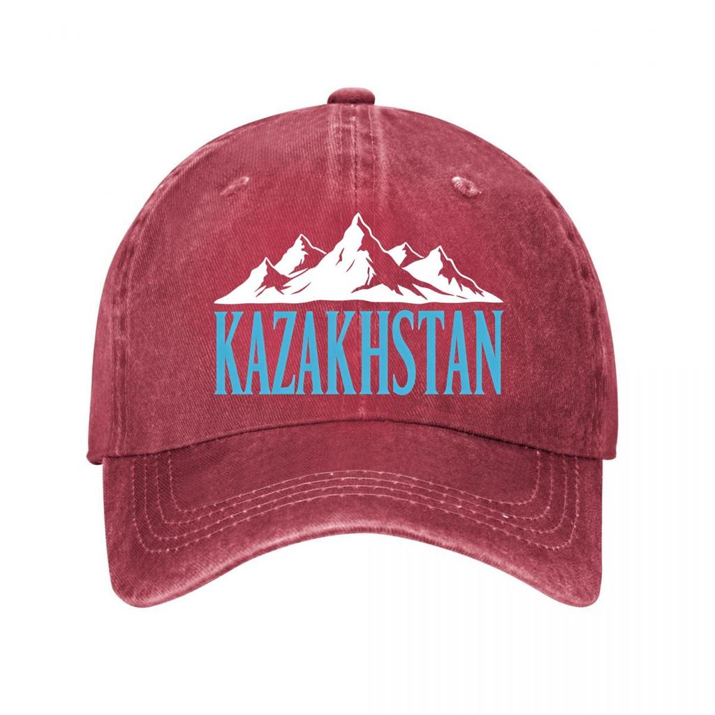 Kazakhstan Mountain Printed Baseball Cap New Vintage Washed Cotton Baseball Cap Parent Kids Sun Hats