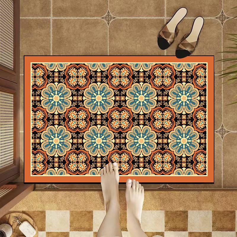 American Retro Tile Bathroom Water Absorption Anti -slip Door Padding Toilet Toilet Bathroom Door Diatom Mud Fast Dry Foot Pad