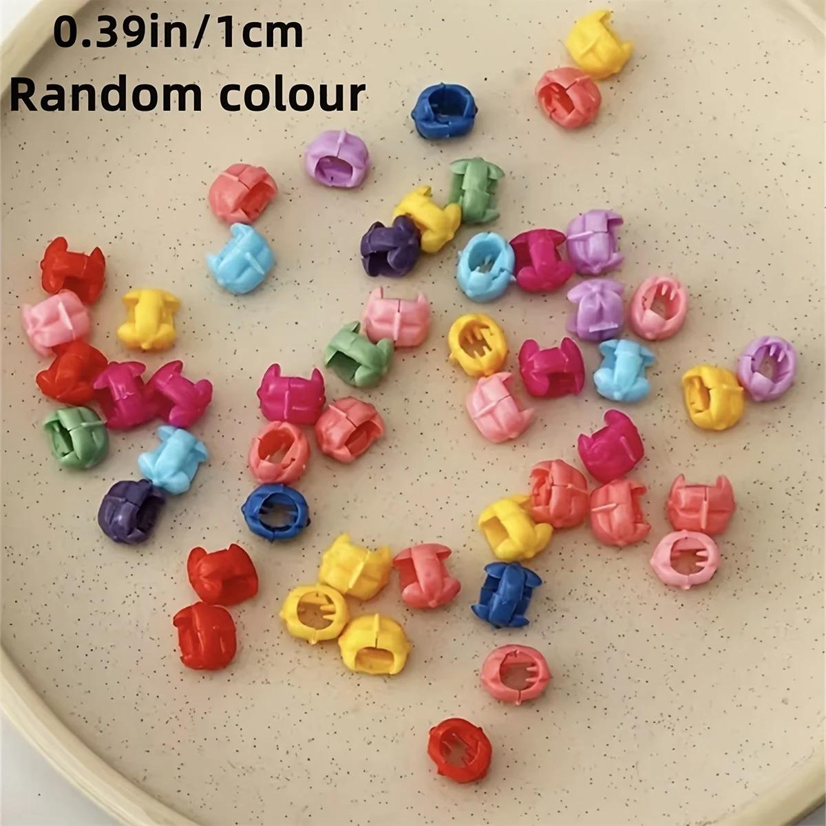 

100pcs Small Clips Colorful Hair Clip For Hair Styling Braid Hair, Sweet Cute Hair Accessories