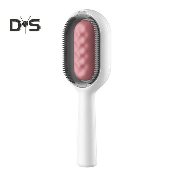 

Щетка для влажной уборки домашних животных, щетка для груминга кошек с резервуаром для воды, силиконовая щетина, щетка для удаления шерсти домашних животных, щетка для купания кошек и собак Short розовый