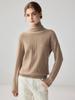 Women's Soft Twill Cable Knit Cashmere Mock Neck Sweater - Warm Long Sleeve Base Layer Knitwear