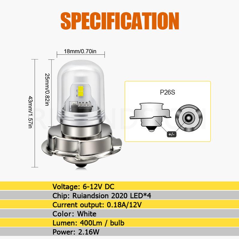 H6M P15S P26S LED Motorcycle Headlight BA15D Car Motorcycle Bulb Turn Signal Headlight Lamp Auto For Truck High Brightness Light