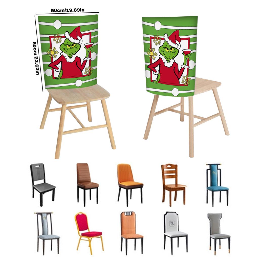 Christmas Chair Back Covers Gnome Chair Covers Xmas Dining Chair Covers For Home Kitchen Dining Room Decor,Not Elastic,19.6in*23.6in
