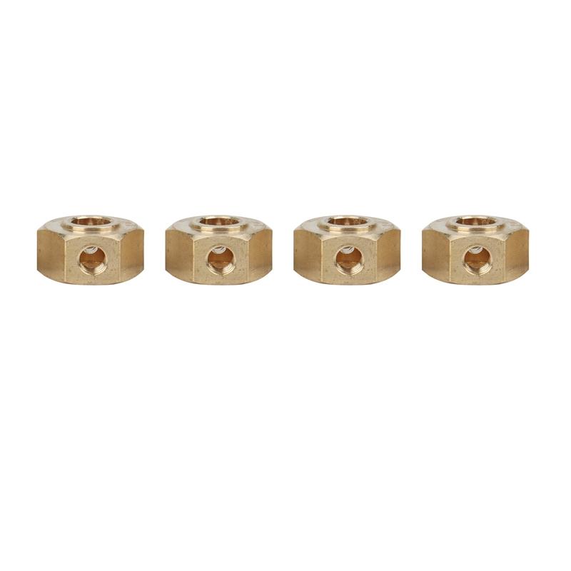4PCS Brass 12Mm Hex Wheel Hub Adapter For YK4102 YK4103 YK4082 YK6101 Yikong RC Crawler Car Upgrade Parts