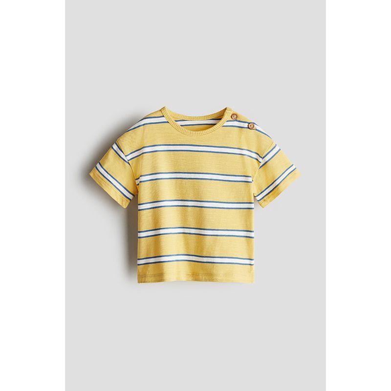 

HM Fall 2025 New Arrival Children s Clothing Baby Boys Cotton Jersey T-shirt 1274055 Yellow/Stripes 100/56(2-3Y)