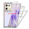 Etui Hybrydowe 3 w 1 Pancerne Odporne na Wstrząsy Dla Infinix Note 40Pro Plus GT 20 Pro Rama z Twardego Plastiku Przezroczysta Tylna Pokrywa z TPU Fundas