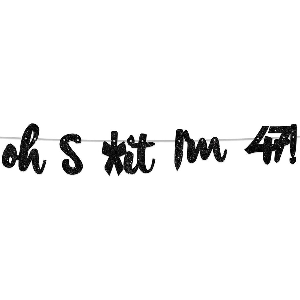 Oh I’m 30! Banner Backdrop Glitter Black Hallo Thirty Cheers to 30 Years Old Theme Decor for Man Woman Happy 30th Birthday Party Photo Studio Prop