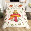 3D Print Fashion Red Mushroom Kawaii Bedding Set Boys Girls Twin Queen Full Size Duvet Cover Pillowcase Bed Adult Bedroom