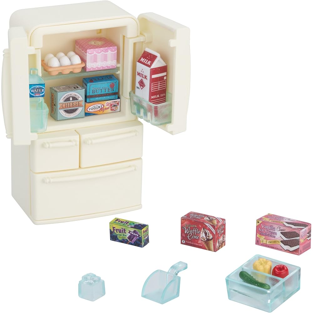 

Sylvanian Families EPOCH Refrigerator Set ST Mark Certified Toy for Dollhouse Ages 3 and Up