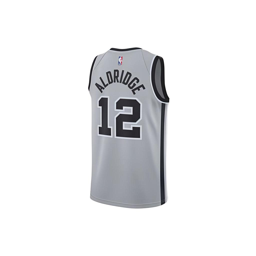 Nike Vintage  NBA Basketball Jersey Spurs Aldridge #12 Fan Edition Men Tops Gray 877224-008