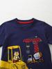 European Style Boys' Construction Vehicle Print Shorts Set - New Summer Arrival Two-Piece Set