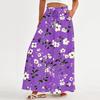 Women's Loose Casual Pants Bohemian Floral Print High Waistband Bag Flowing Pants