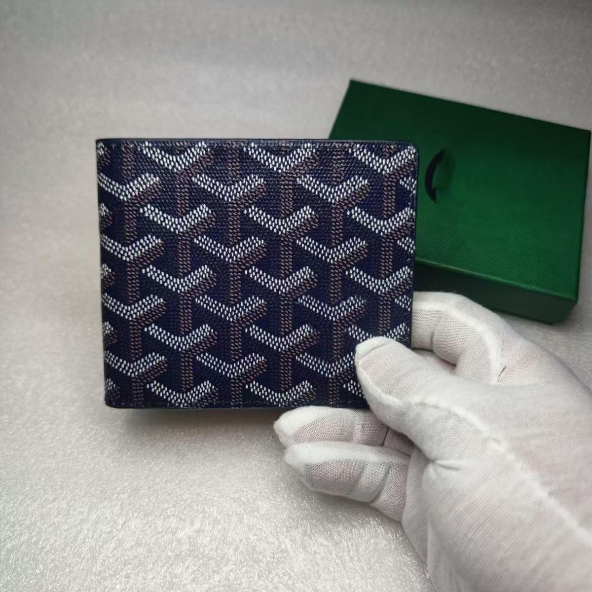 Chose One Goya Houndstooth Unisex Portemonnee - Nieuwe Print, Compact Ontwerp voor Mannen en Vrouwen 11.5x9CM koningsblauwe kleur