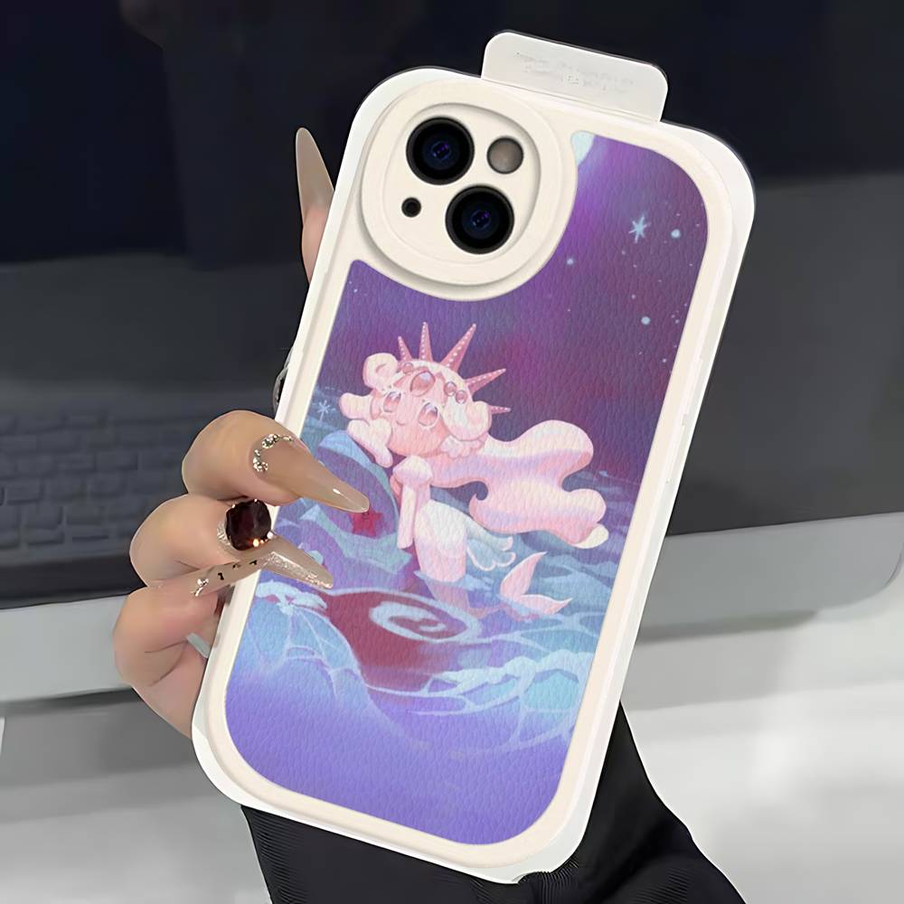 Mobile Game C-Cookie Run Kingdom Phone Case For IPhone 16 15 14 13 12 11 Pro Max Plus Soft Leather Cover