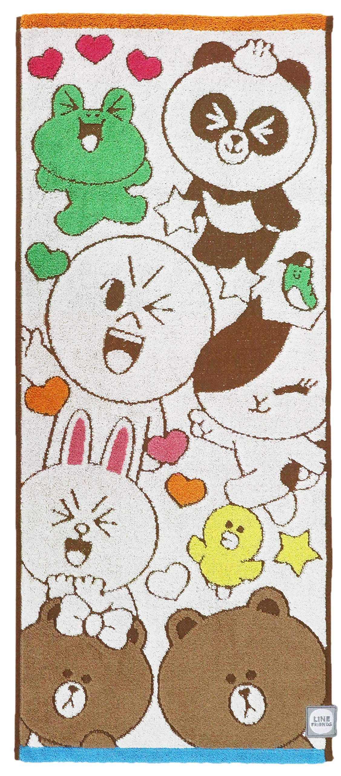 

Marushin LINE FRIENDS Happy Line Friends Face Available in 2 5585000100 Towel, Cotton, Sizes,