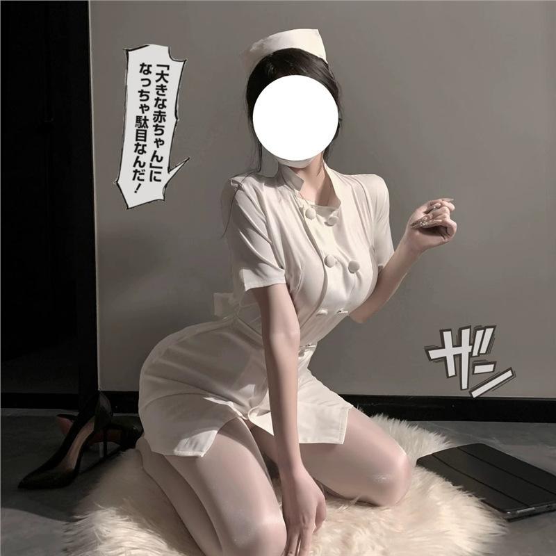 Large size erotic underwear sexy nurse uniform temptation pure desire free pajamas short skirt strap suit temperament