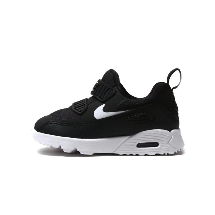 

Nike Air Max Tiny 90 Fabric Low top Toddler Shoes Black White Infant And Toddler 881924-007 22