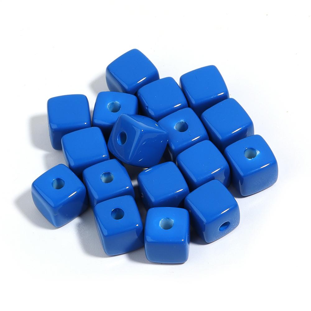 10pcs/Lot Acrylic Square Shape Beads Baking Varnish Cube Spacer Bead for DIY Original Bracelet Necklace Charms Jewelry Making