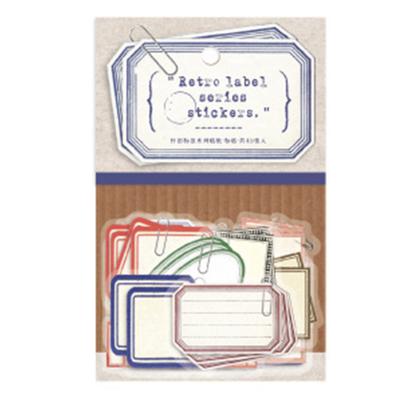 45 Stück Taschenaufkleber, klarer Druck, leicht zu schreiben, reichhaltige Muster, Vintage, Retro, dekorativ, minimalistisch, Nostalgie-Serie, Etiketten, Aufkleber, Heimbedarf