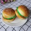 Simulated Hamburger Display Model with Vegetable, Fruit, Pastry, Dessert, and KFC Style Sesame Bun Props.