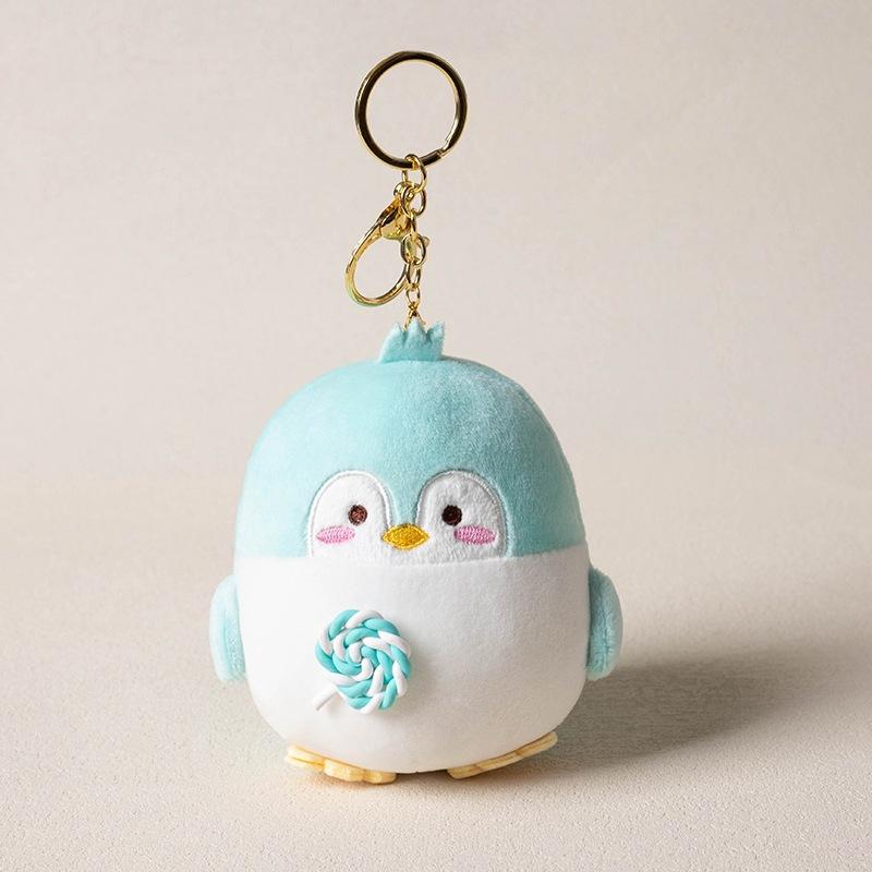 

Creative Cute Lollipop Penguin School Bag Pendant Doll Couple Plush Coin Wallet Keychain Hanging Doll Premium Durable 10cm 0.05kg