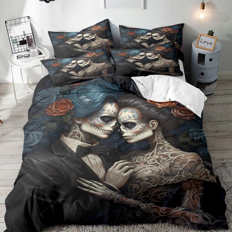 Animation Series 3D Digital Printing Three-Piece Bedding Kit Bed Sheet Quilt Cover