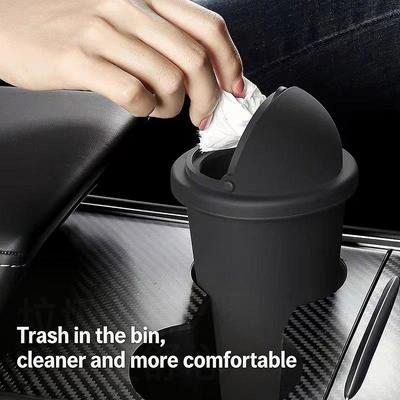 Mini Trash Can Universal Car Desktop Office Living Room Bedside With Lid Garbage Bin Compact Portable Waste Container for Home T