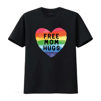 Free Mom Hugs T Shirt Proud Apparel Rainbow Gay Pride Lgbtq Parent Equality S Heart Vintage Designer Clothes Stylish