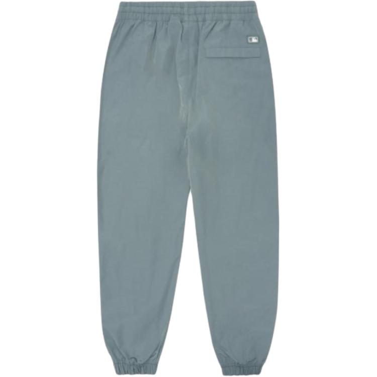 MLB Base Logo Knitted Sweatpants Unisex Gray Moderate Cuffed Pants 3AWPB0124-43GRS
