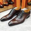 Fashion Luxury Men's Oxford Leather Dress Shoes Lace-Up Casual Business Fashion Carved Shoes for Wedding Party Office Higher Quality